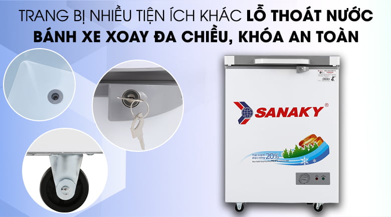 Tủ đông Sanaky 100 lít VH-1599HYK - Tiện ích